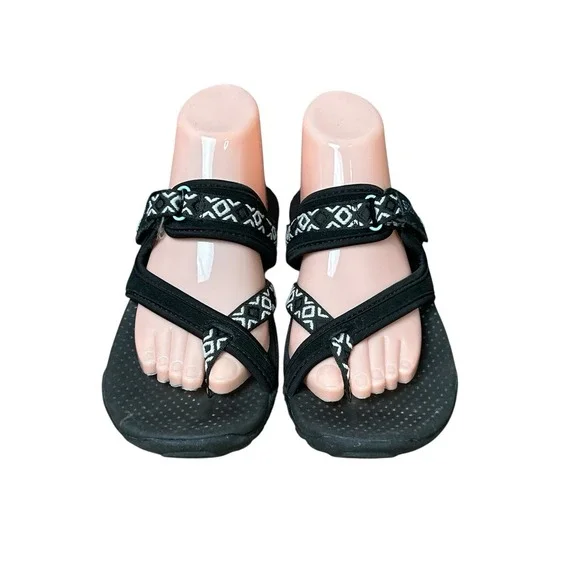 Skechers Reggae Sport Sandals Womens 9 Black Strappy Activewear Hiking Outdoor - Picture 1 of 8